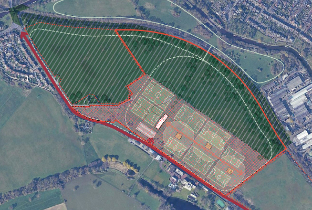 Warren Farm Plan of Sports Facilities