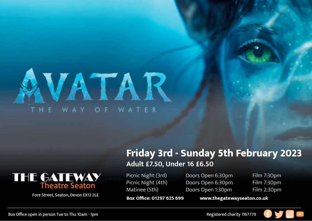 Avatar: The Way of Water will be screened at The Gateway Theatre in Seaton