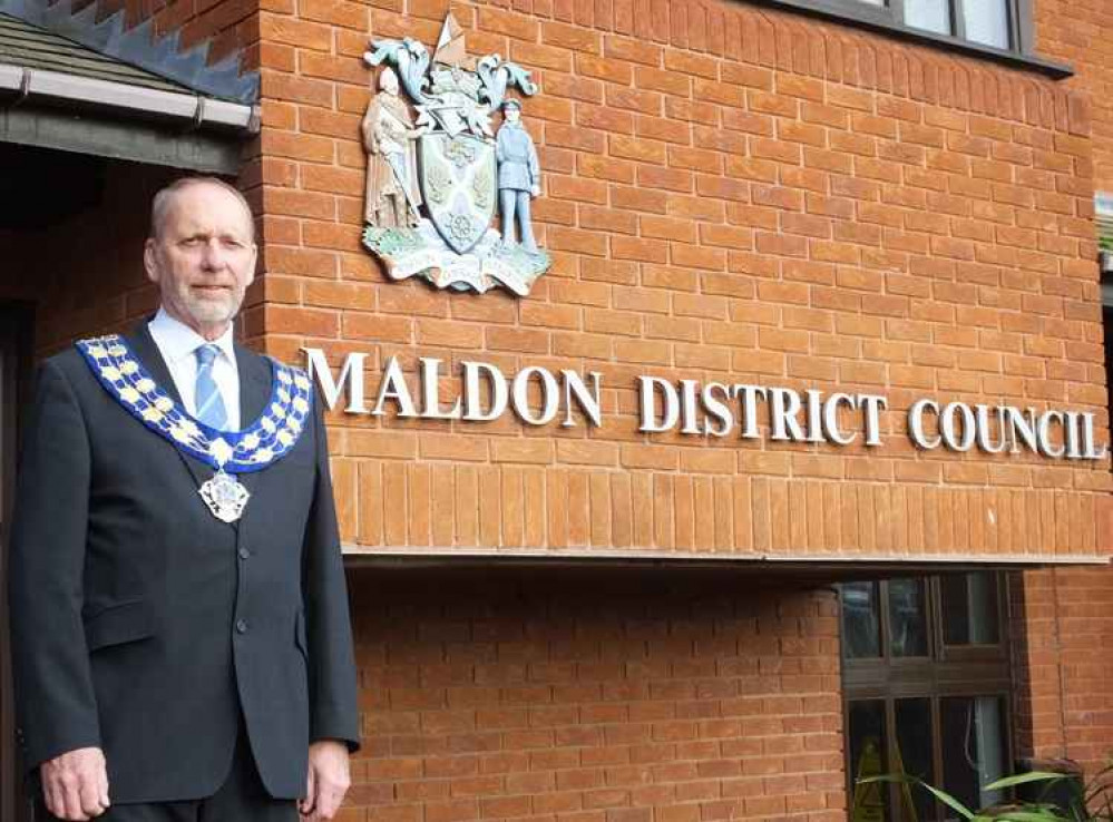 Chairman of Maldon District Council, Councillor Mark Heard, outside the offices where the vaccine hub is now housed