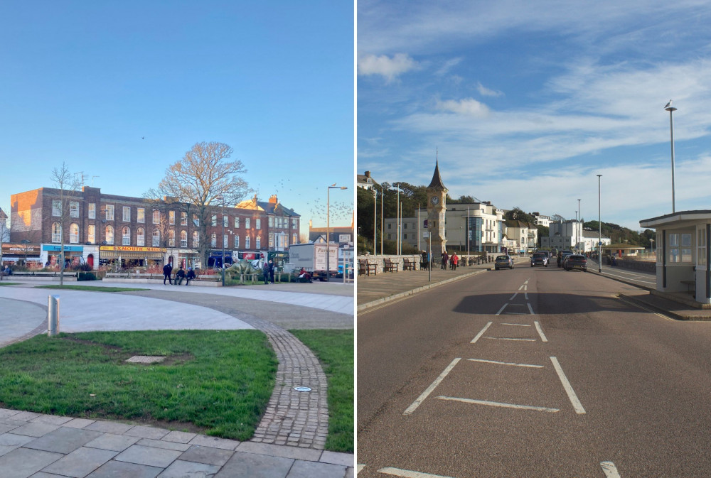 L: The Strand. R: Esplanade, Exmouth (Nub News/ Will Goddard)