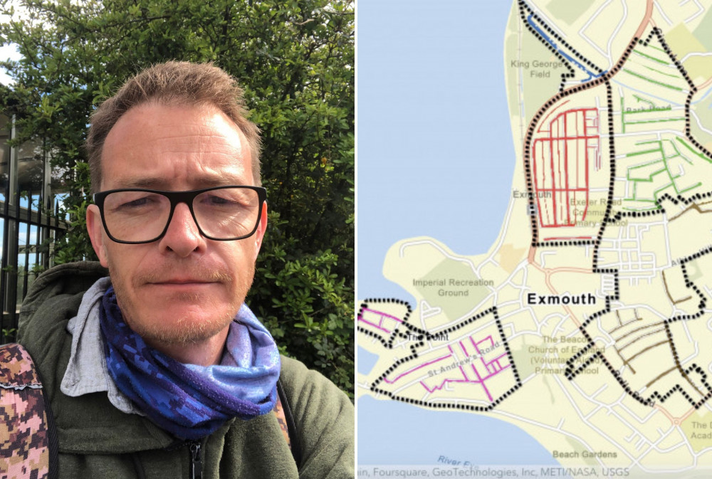 L: Cllr Joe Whibley. R: Proposed parking permit schemes (DCC) L: Cllr Joe Whibley. R: Proposed parking permit schemes (DCC)