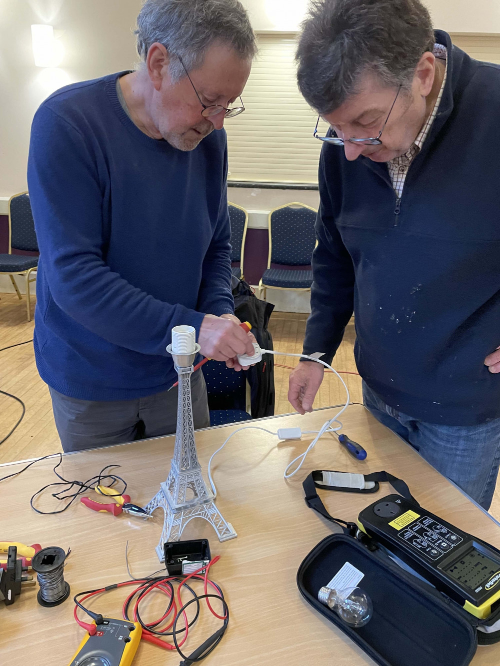 Volunteer repairers Paul Spearing and Adrian Gavin