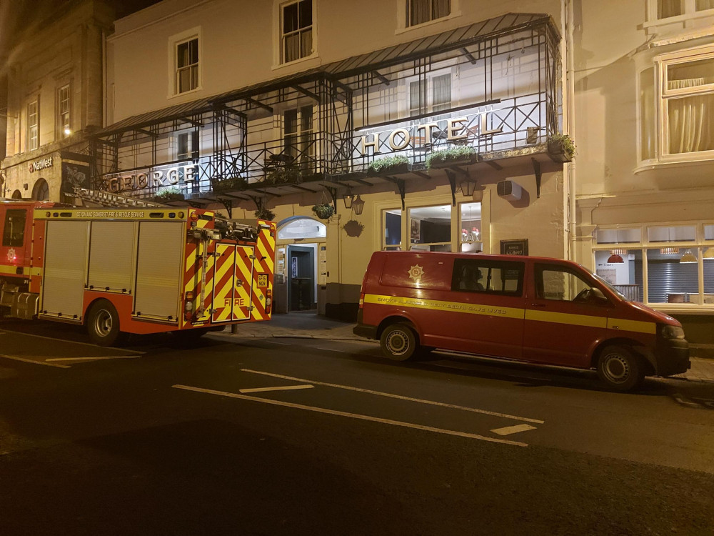 Frome town fire service on a training exercise January 23