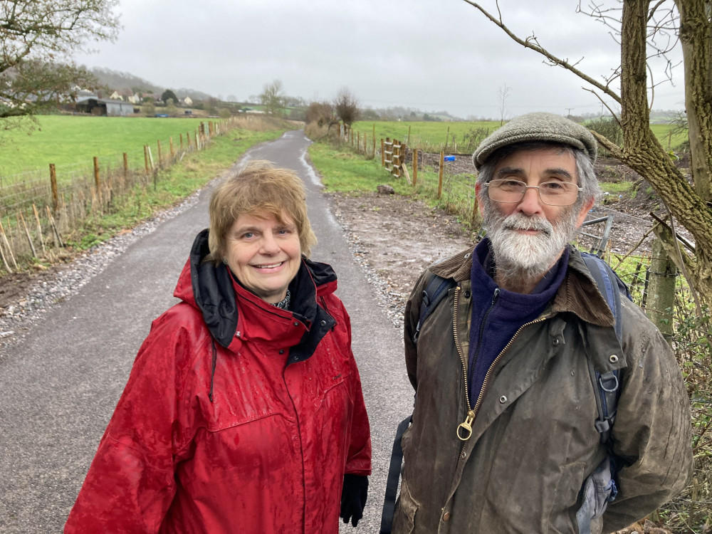 Mendip District Council Leader Ros Wyke And Strawberry Line Society Chairman Mick Fletcher On The Newest Section Of The Strawberry Line In Westbury Sub Mendip Daniel Mumby 