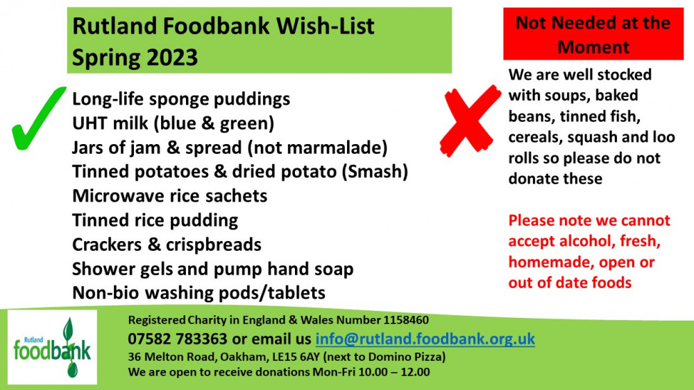 Image courtesy of Rutland Foodbank.