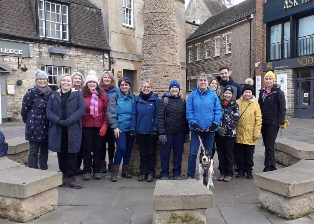 The first Stamford WI Sunday Walking Group. Image credit: Stamford WI