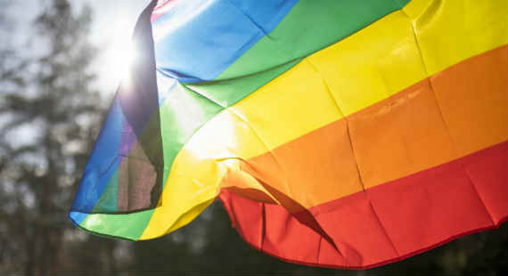 The rainbow flag is flying at Westfields in Sandbach this month. 