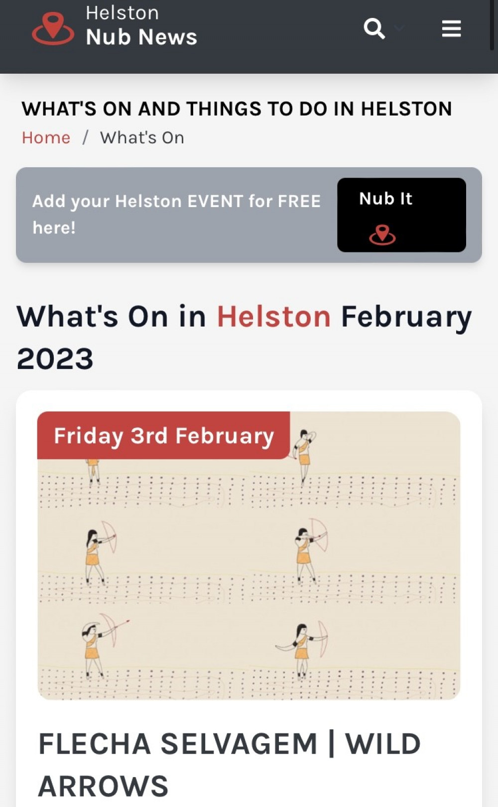 Share your events in Helston on our What's On page 