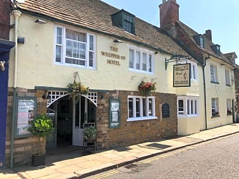 The Brook Whipper-In Hotel can be found in Oakham Market Place The Brook Whipper-In Hotel can be found in Oakham Market Place