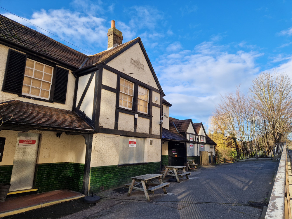 The Black Horse pub in January soon after it was closed