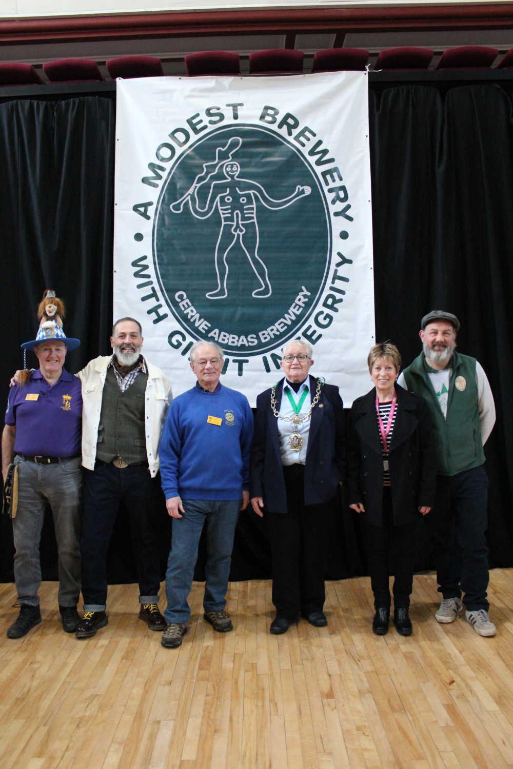 Organisers and sponsors open Dorchester Beerex 2023 with the Mayor of Dorchester, Cllr Janet Hewitt