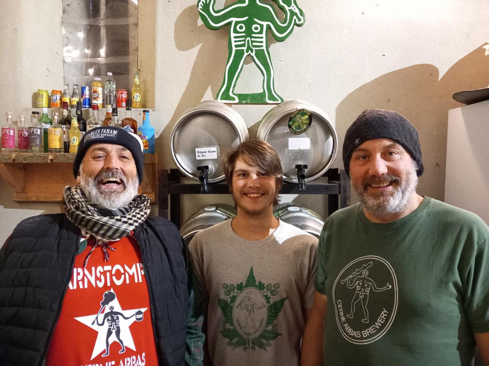 Vic Irvine, Danny England and Jodie Moore of the multi-award-winning Cerne Abbas Brewery (photo credit: Rich Gabe)