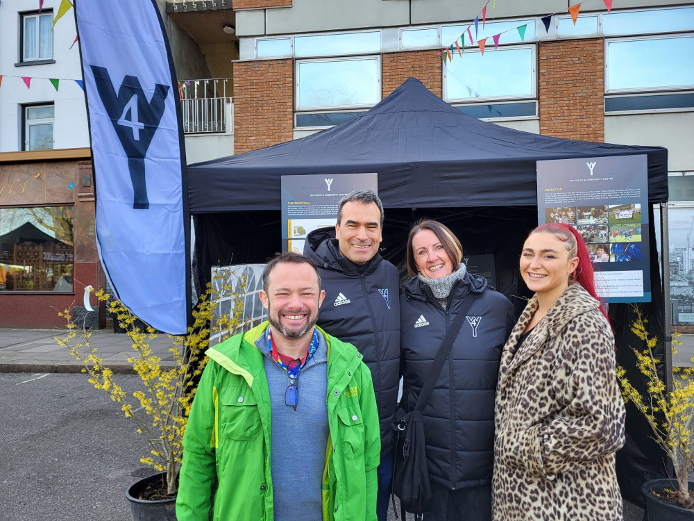 W4 Founder Sally Chacatté at the stall (third left) where she talked to residents about the plans