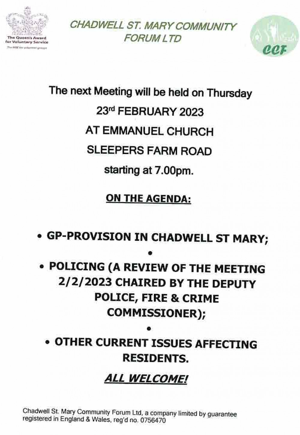 Notice of meeting 23/2/2023