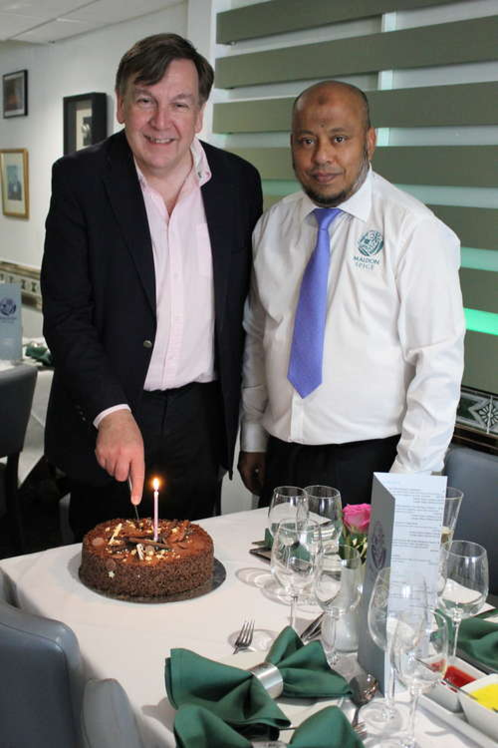 MP John Whittingdale and Jhual (Credit: Maldon Spice)