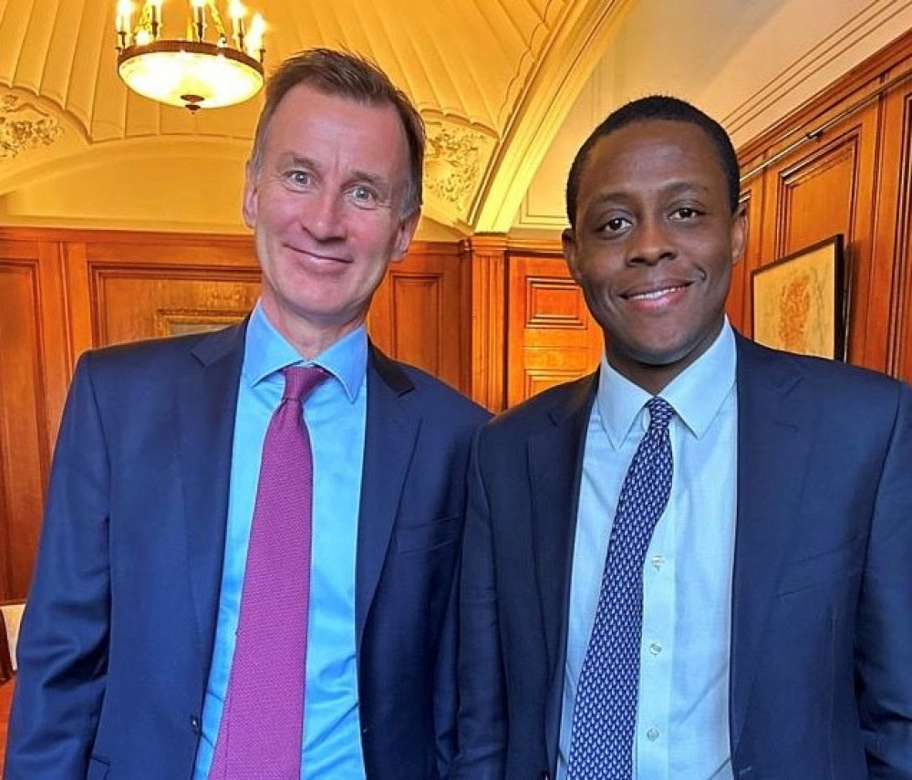 Hitchin's Member of Parliament Bim Afolami met with the Chancellor of the Exchequer, Jeremy Hunt