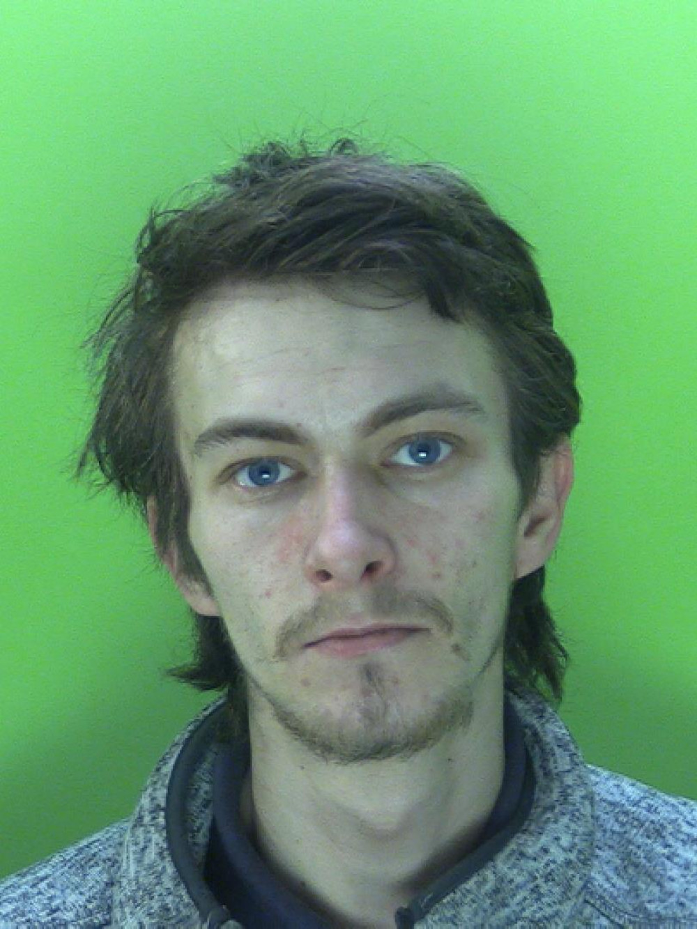 Justin Lamb (pictured), has been banned from entering Hucknall town centre after being jailed for a string of offences. Photo courtesy of Nottinghamshire Police.