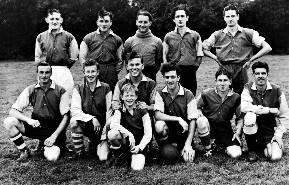 A Kilmington FC line-up in the 1950s.m