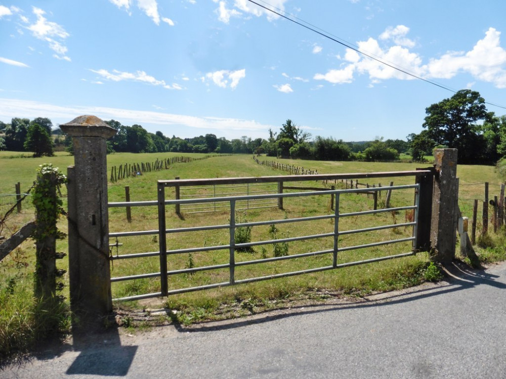 Former crossing gateway and trackbed on disused Sidmouth branch line near Ottery St Mary (Roger Cornfoot/ Geograph)