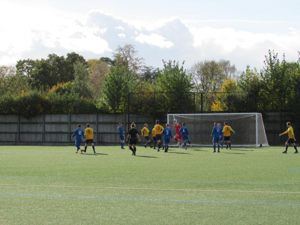 Kenilworth Wardens 0-2 Bulkington in semi-final of Bedworth Nursing Cup (image by Alex Waters)