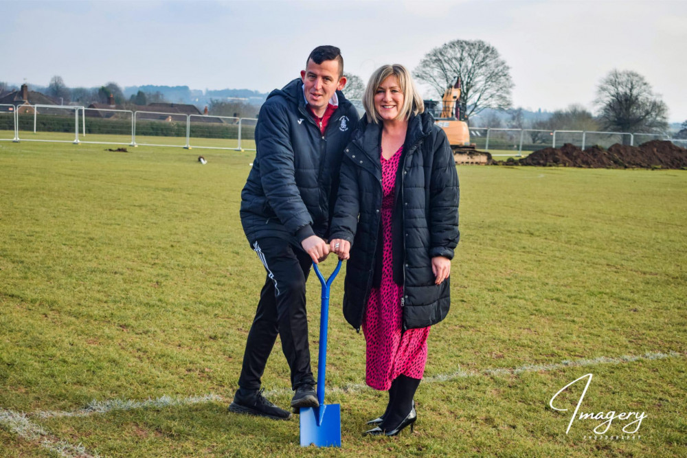 Work began yesterday on a brand new pitch at Newcastle Town Football Club (Imagery Photography).