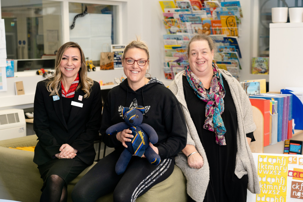 Redrow's Nicola French, Havannah headteacher Stefanie Williams and Claire Foster director of SWaNS CIC.