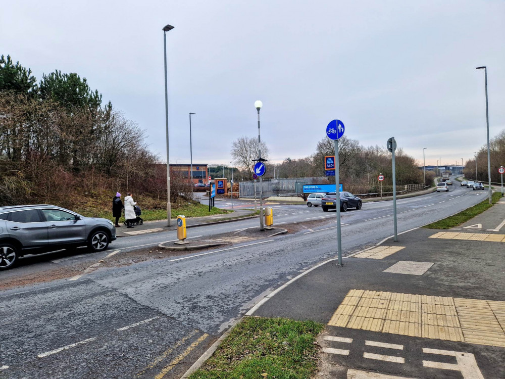 The incident on University Way, close to Aldi, happened at 3:33pm on Tuesday 14 February (Ryan Parker).