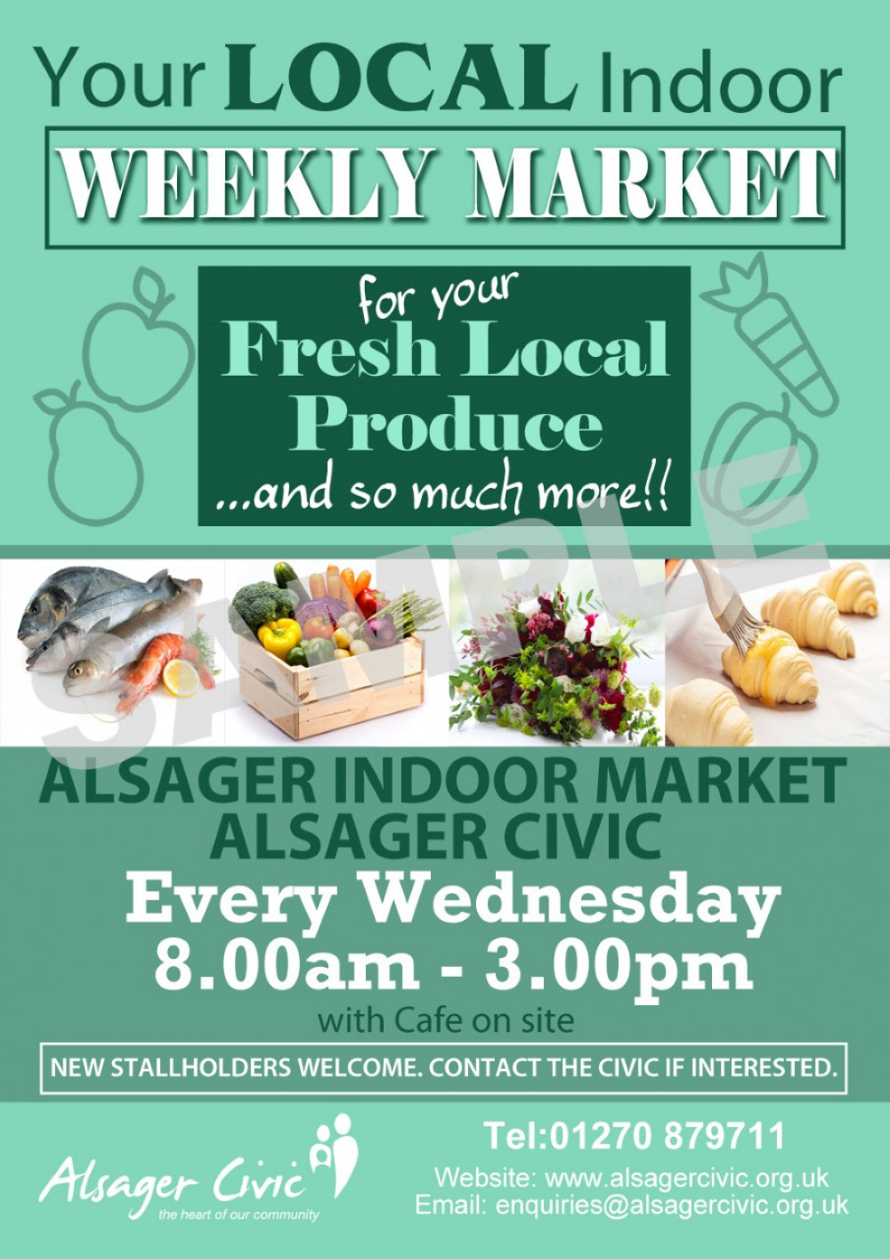 Wednesday market traders in Alsager have no choice now but to go inside.   