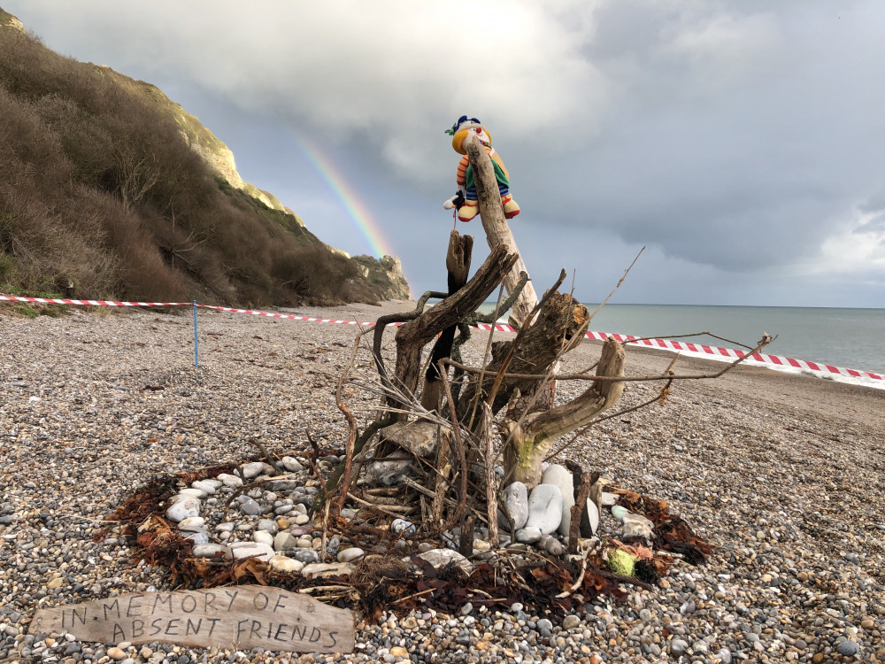 The memory tree will be in place on Branscombe beach