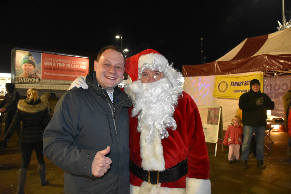 Councillor Jason Zadrozny (Ash Ind), leader of Ashfield District Council, pictured at a Christmas event in the district. Photo Credit: Ashfield District Council.