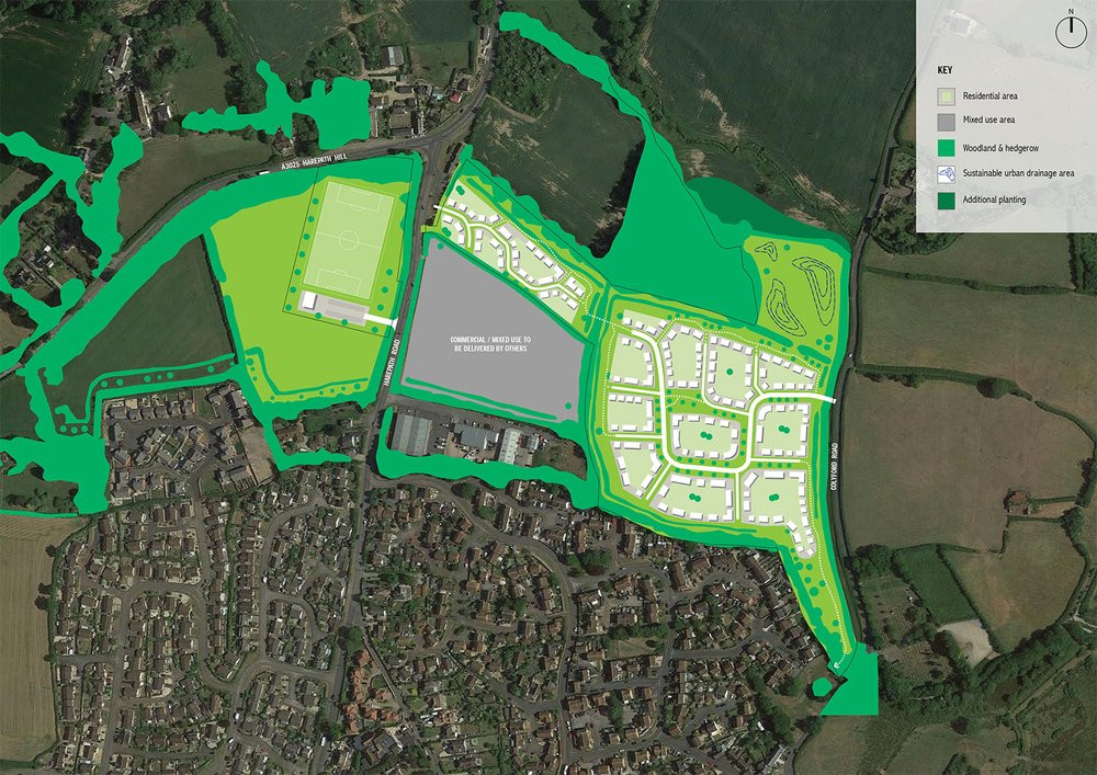 Plans for the land off Harepath Road, between Seaton and Colyford (credit: Baker Estates)