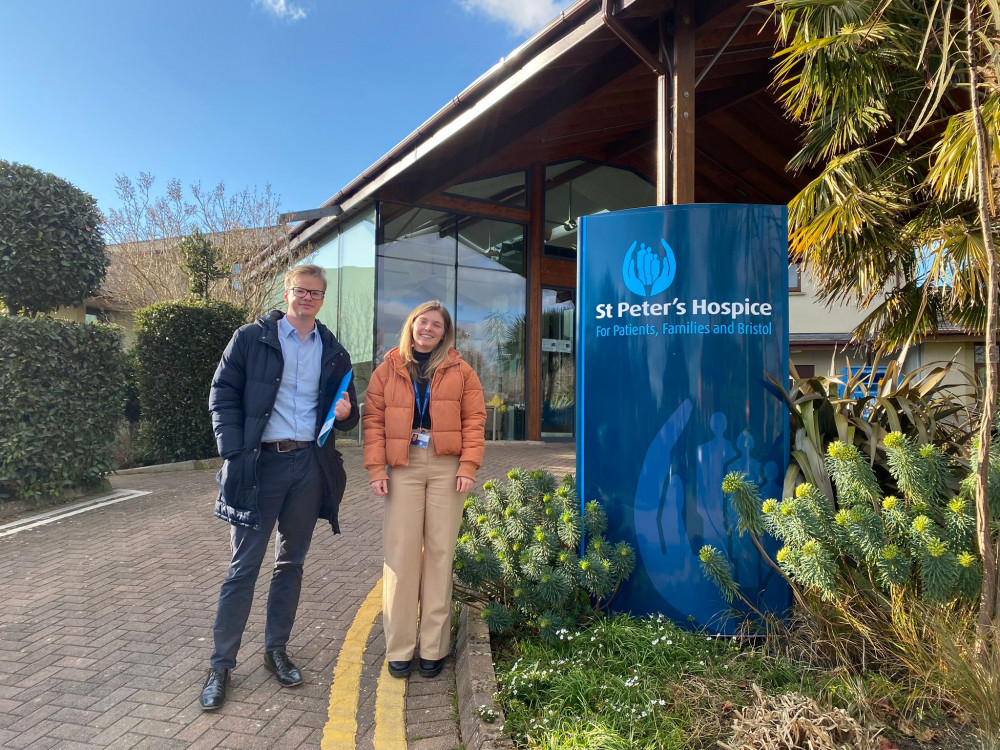 Ben Anderson, Internal Communications Manager at Curo, and Clemi Williams, Corporate Partnerships Officer at St Peter's Hospice