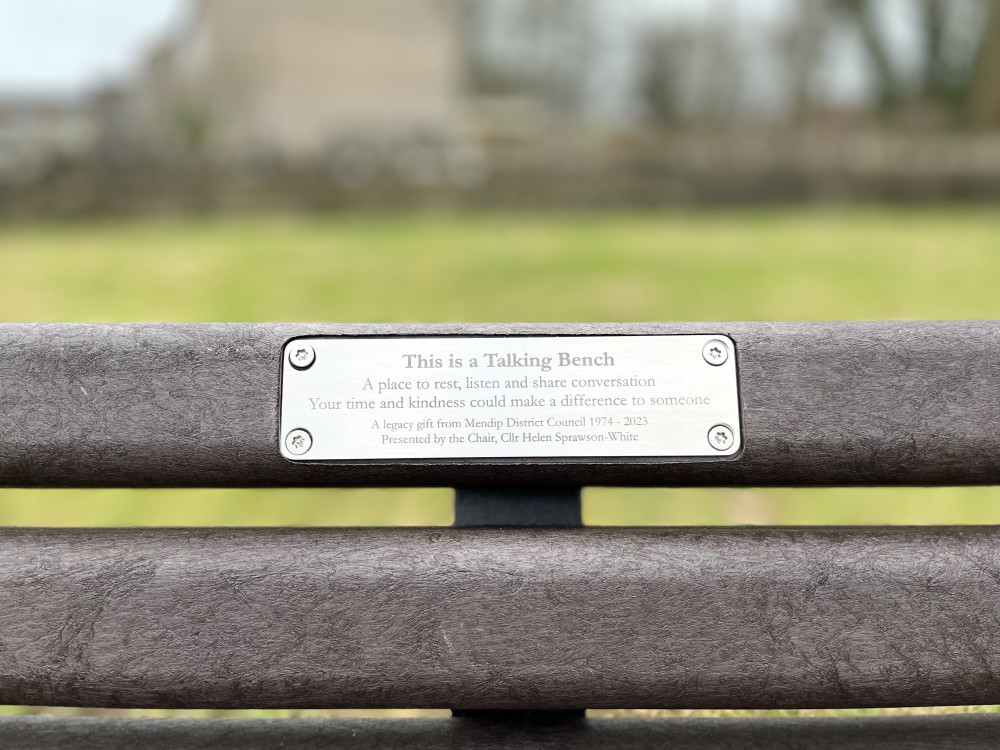 Talking Bench plaque