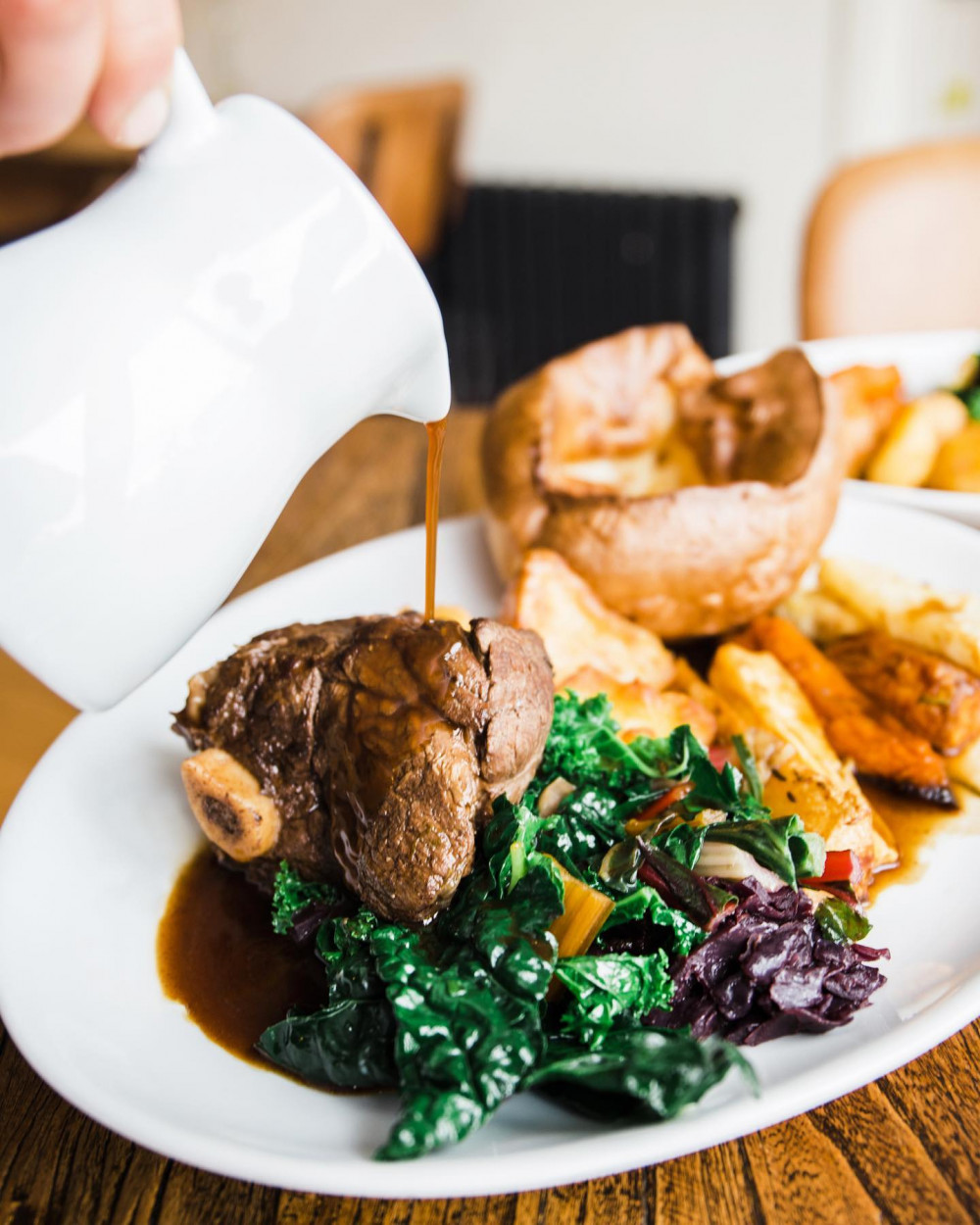 Round the coronation weekend off with a roast dinner at The Club House (photo credit: The Hive Beach Co)