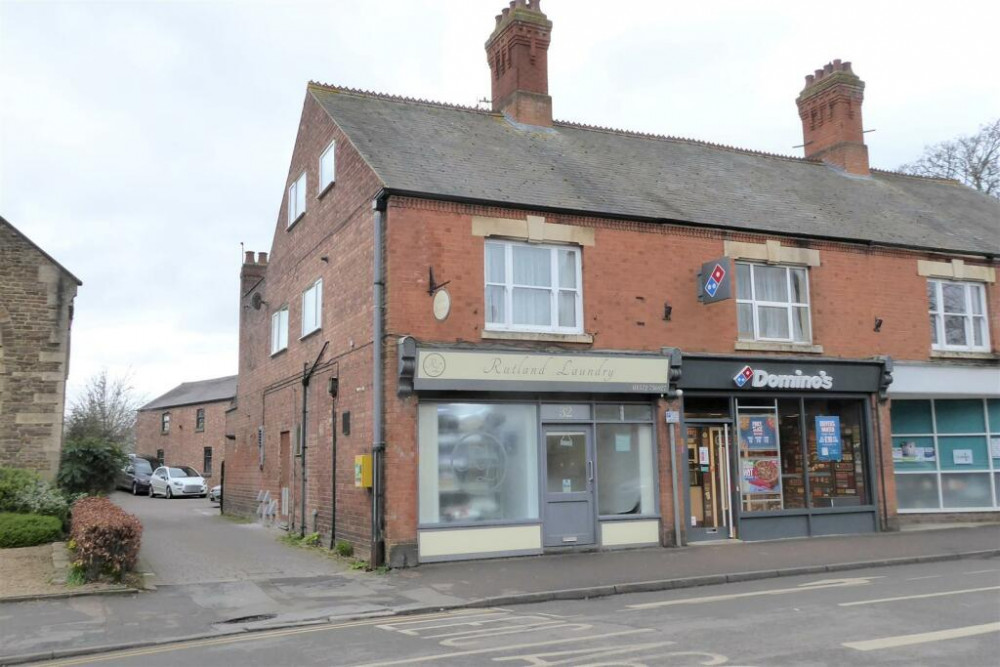 The property is above Rutland Laundry. Image credit: Murrays Letting Agent.