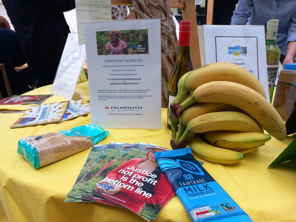 Falmouth Fairtrade Town's stall at Falmouth University (Image: Falmouth Town Council) 