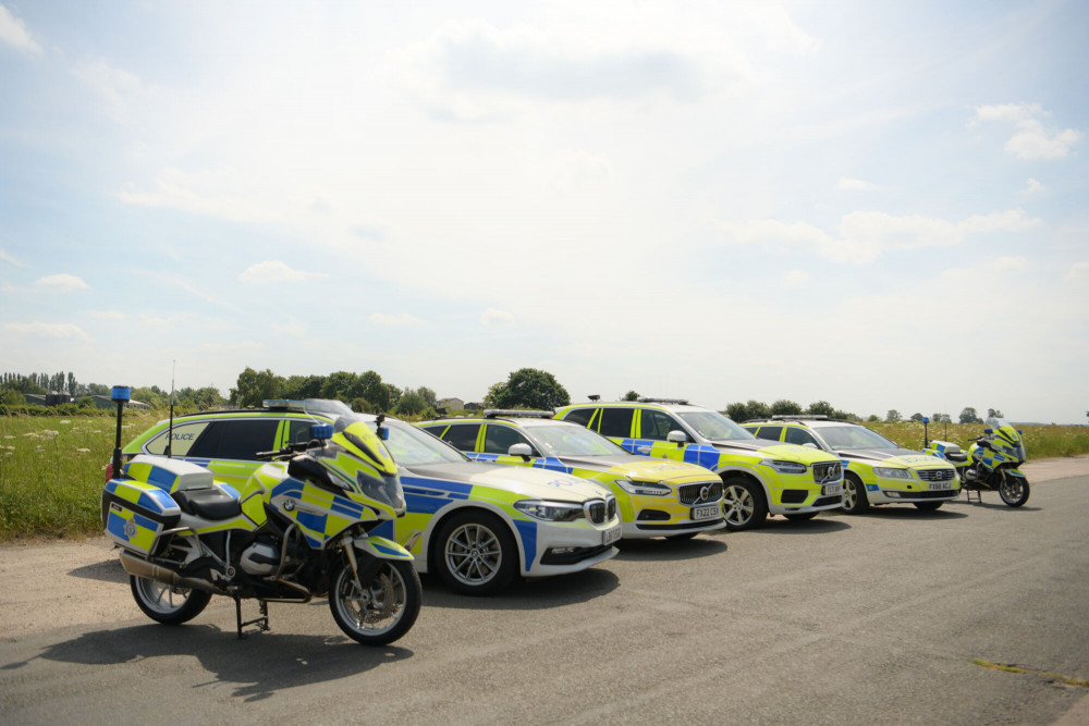 Road users are being assisted with a 'Blue Light Aware' initiative. Image credit: Lincolnshire Police. 