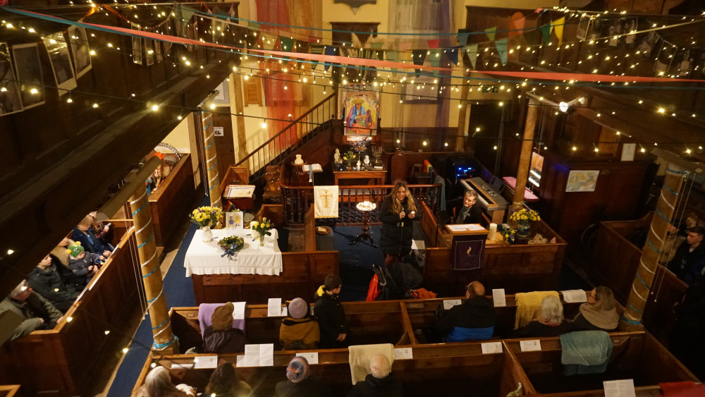 A reflective service was held in the Chapel in the Garden in Bridport (photo courtesy of Margie Barbour)