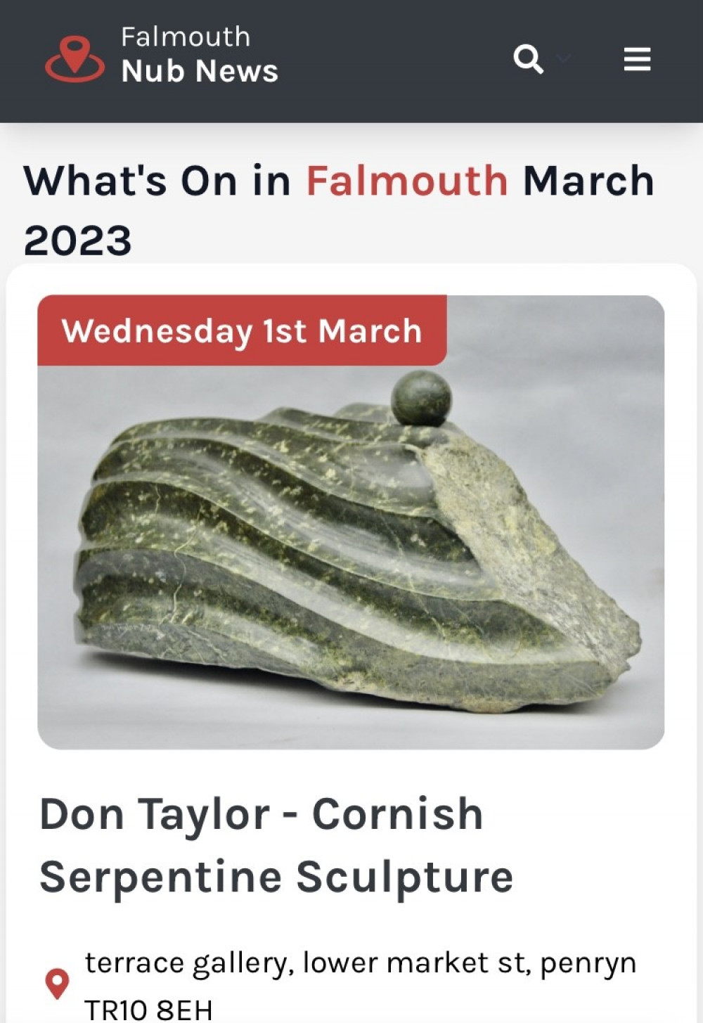 Share your events in Falmouth for free on our What's On page. 