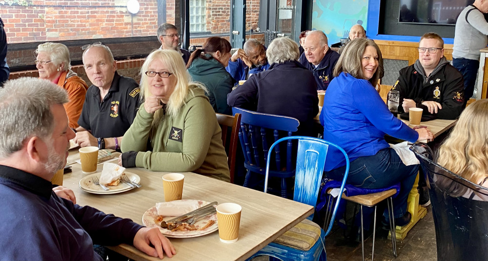 The Ashby Veterans' Breakfast Club marked its first anniversary last Saturday. All photos: Ashby Nub News