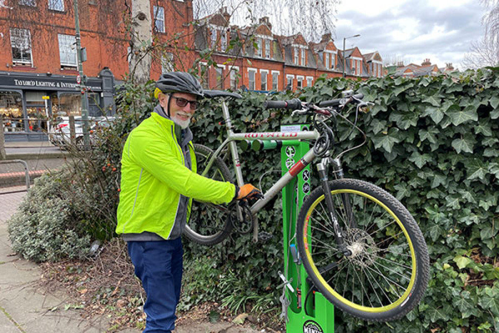 A new stand-alone bike repair station has been set up to help people in Richmond get their bikes back on the road. Credit: Repair Cafe.