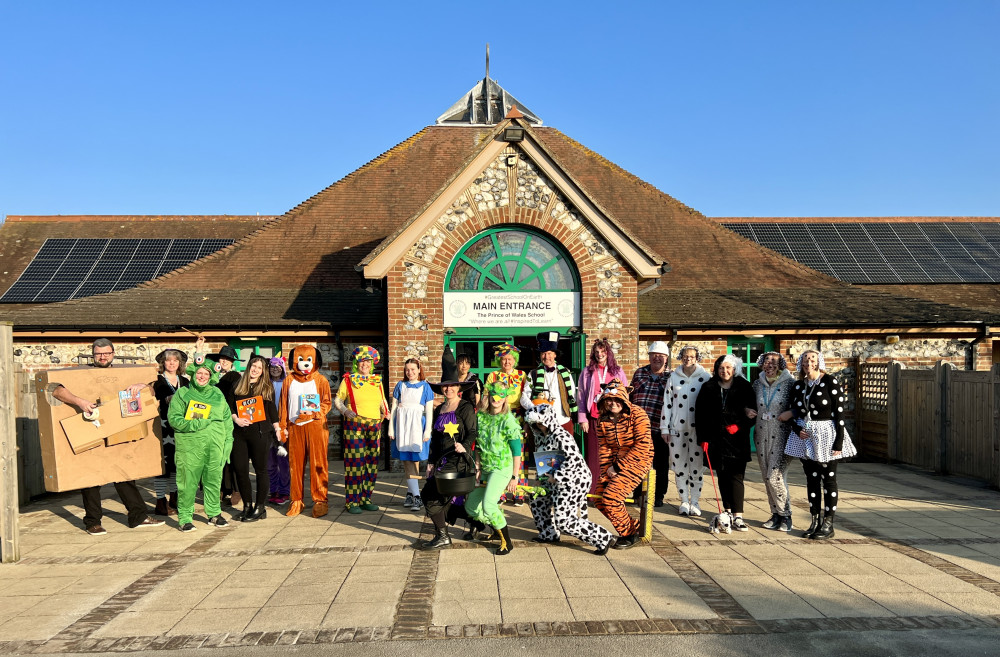 World Book Day celebrations at the Prince of Wales School in Dorchester (photo credit: Prince of Wales School)