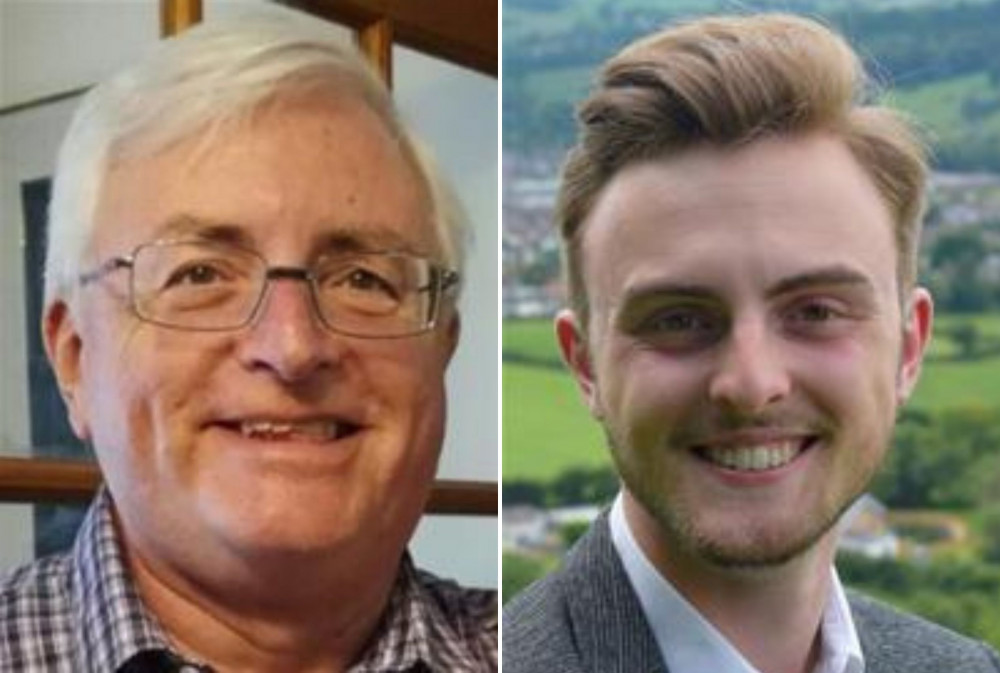 L: Cllr Mike Allen. R: Cllr Jake Bonetta (EDDC)