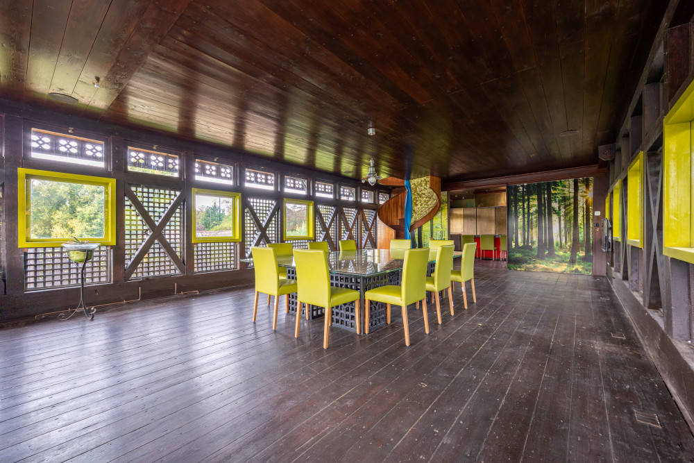 The unique Grade II-listed, four-bedroom estate also boasts a cinema room, picturesque gardens and a view of scenic Bushy Park (Credit: Simon Galloway) The unique Grade II-listed, four-bedroom estate also boasts a cinema room, picturesque gardens and a view of scenic Bushy Park (Credit: Simon Galloway)
