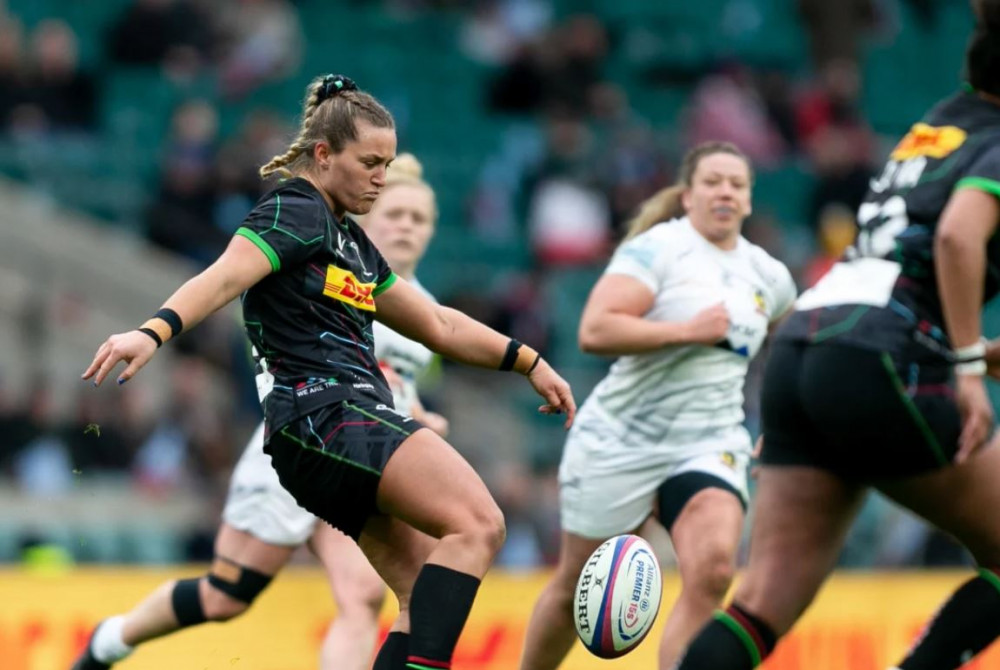 Harlequins hosted Exeter Chiefs in Big Game 14, a top four clash on the biggest stage at Twickenham Stadium. Credit: JMP/Juan Gasparini for @harlequins. Harlequins hosted Exeter Chiefs in Big Game 14, a top four clash on the biggest stage at Twickenham Stadium. Credit: JMP/Juan Gasparini for @harlequins.