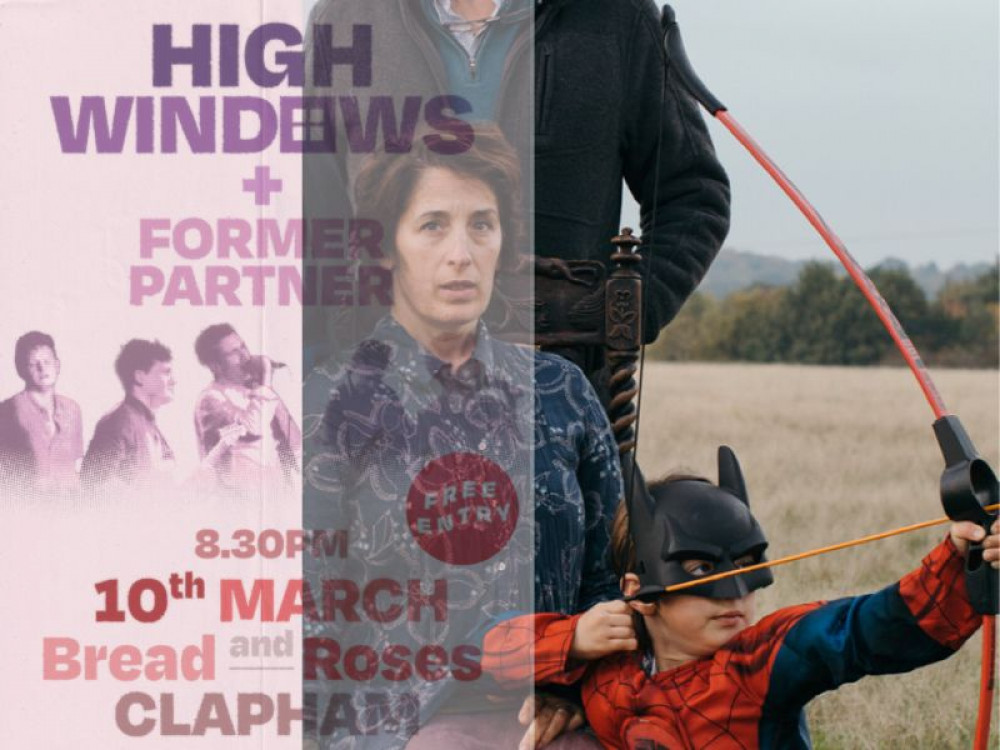 Live music from High Windows and fictional autobiography 'Wild Country' are just two of the not to be missed events happening in Clapham this weekend (Credit: The Bread & Roses Pub and Omnibus Theatre)