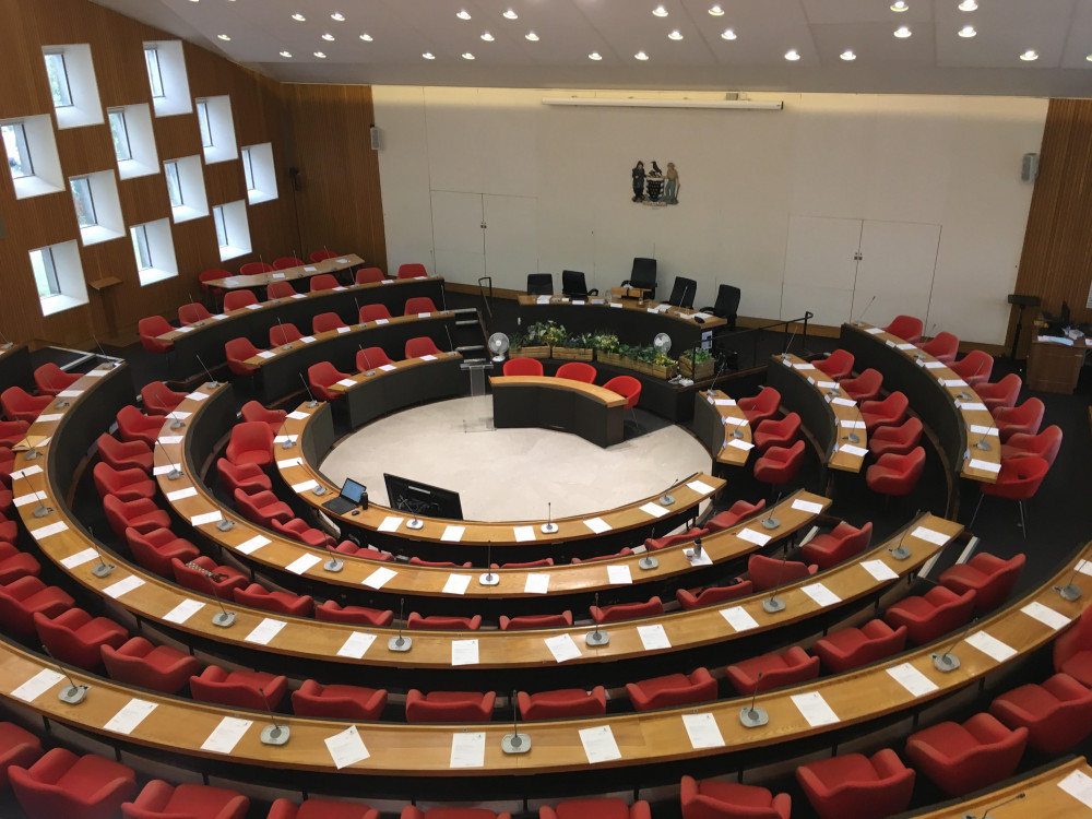 Cornwall Council council chamber (Image: Richard Whitehouse)