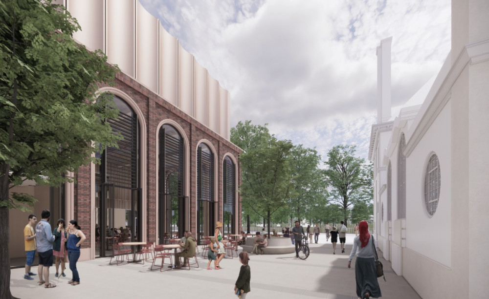 An artist's initial impression of what the new Kingfisher Leisure Centre could look like from the outside (Credit: Kingston Council) An artist's initial impression of what the new Kingfisher Leisure Centre could look like from the outside (Credit: Kingston Council)
