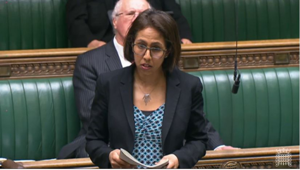 Speaking today – Thursday - in the House of Commons, Munira Wilson hit out at a tweet issued on behalf of the Home Secretary. Credit: Parliament Live. Speaking today – Thursday - in the House of Commons, Munira Wilson hit out at a tweet issued on behalf of the Home Secretary. Credit: Parliament Live.