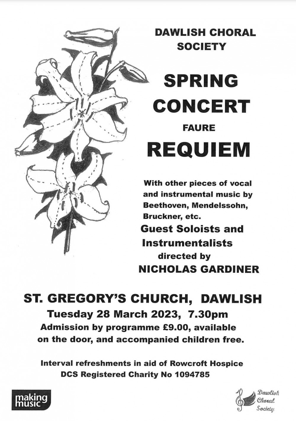 Dawlish Choral Society Spring Concert Dawlish Choral Society Spring Concert